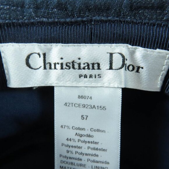 Christian Dior 42 Tce923 A155 Teddy-D Cotton Cannage Denim Bob Hat Indigo Blue main image 7